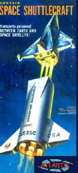 AAN1828   —  1/150 Convair Space Shuttlecraft w/Launching Pad, Figures & Base