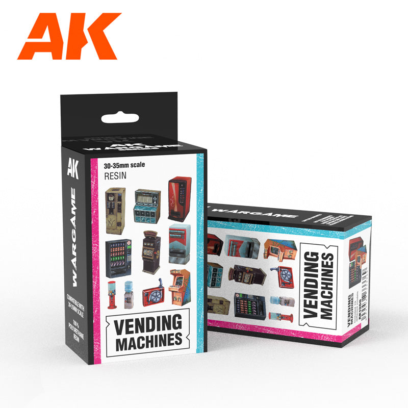 AK Interactive Vending Machine Wargame Set 100% Polyurethane Resin Compatible With 30-35MM Scale