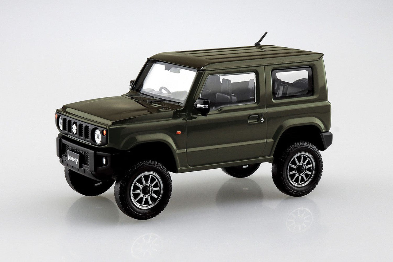 Aoshima 1/32 SNAP KIT #08-SP1 Suzuki Jimny Custom Wheel (Jungle Green)