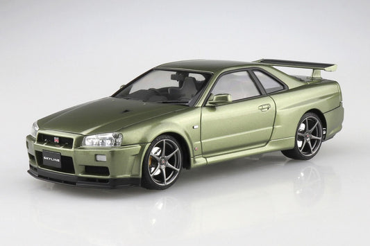 Aoshima 1/24 Nissan BNR34 Skyline GT-R V-spec II Nur '00 Millennium Jade