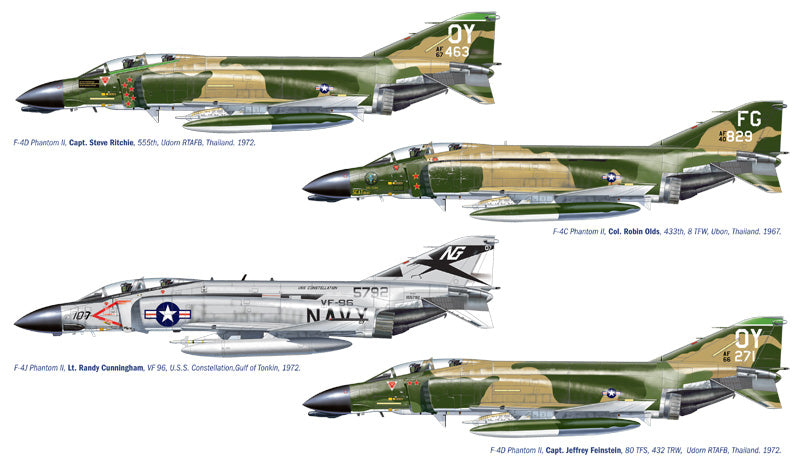 1:72 F-4 C/D/J PHANTOM ACES (USAF / US N