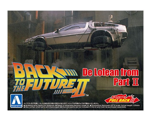 Aoshima Back To The Future 1/43 Pullback DELOREAN from PART 2