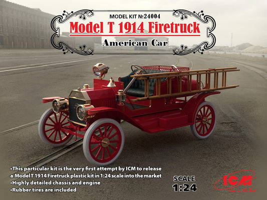 ICM 1/24 Model T 1914 Firetruck, American Car