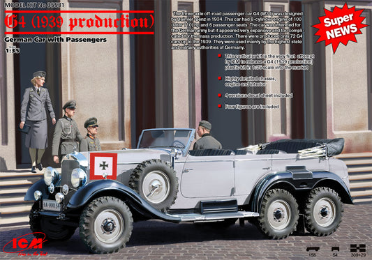 ICM 1/35 G4 (1939 production), German Car with Passengers (4 figures)