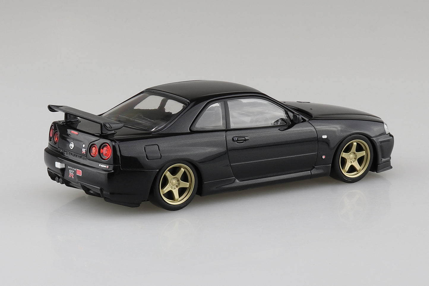 Aoshima 1/32 SNAP KIT #11-SP2 Nissan R34 Skyline GT-R Custom Wheel (Black Pearl)