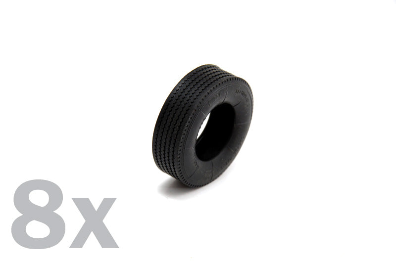 1:24 TRAILER RUBBER TYRES (8x)