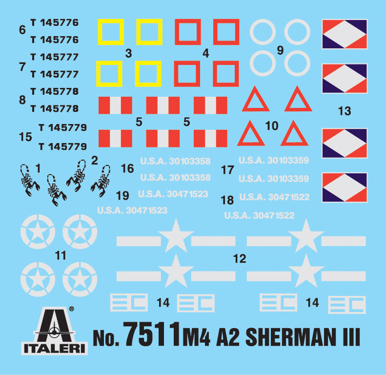 1:72 M4A2 SHERMAN III  (2 FAST ASSEMBLY