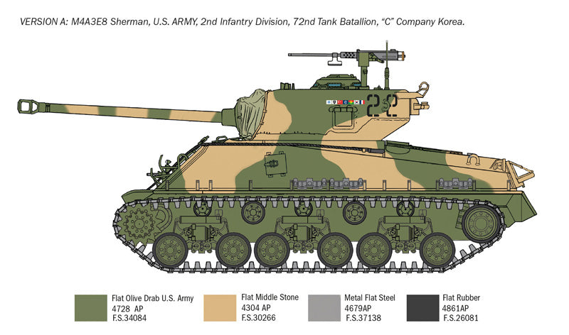 1:35 M4A3E8 SHERMAN KOREAN WAR