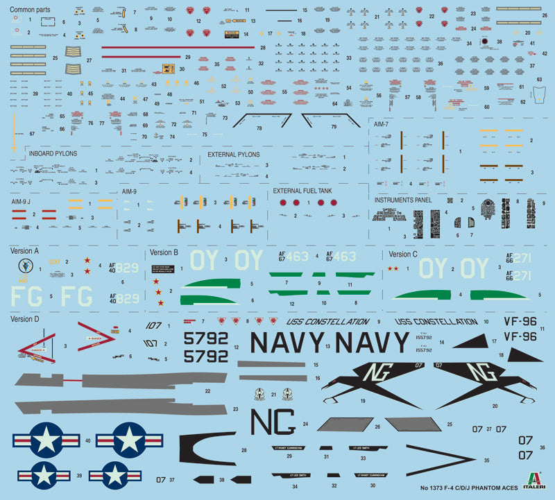 1:72 F-4 C/D/J PHANTOM ACES (USAF / US N