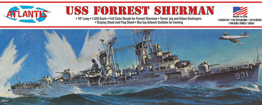 USS Forrest Sherman Destroyer Plastic Model Kit 1/320