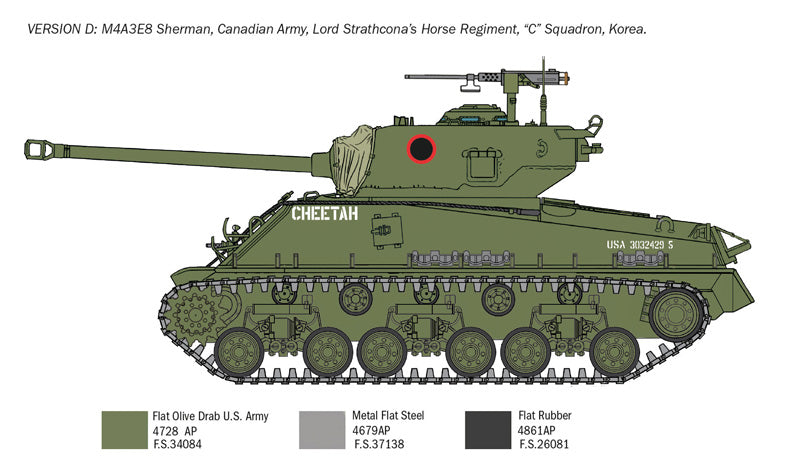 1:35 M4A3E8 SHERMAN KOREAN WAR