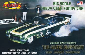 AAN1494   —  1/16 Green Elephant Chevy Vega Funny Car