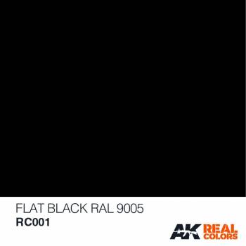 AKIRC001   —  Real Colors Acrylic Lacquer Paint 10ml Flat Black