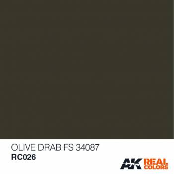 AKIRC026   —  Real Colors Acrylic Lacquer Paint 10ml Olive Drab FS34087