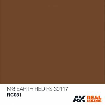 AKIRC031   —  Real Colors Acrylic Lacquer Paint 10ml No8 Earth Red FS3011