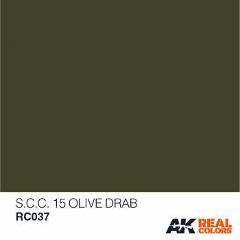 AKIRC037   —  Real Colors Acrylic Lacquer Paint 10ml SCC 15 Olive Drab