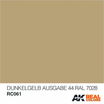 AKIRC061   —  Real Colors Acrylic Lacquer Paint 10ml 44 Dark Yellow RAL7028