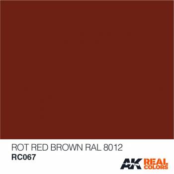 AKIRC067   —  Real Colors Acrylic Lacquer Paint 10ml Red Brown RAL8012