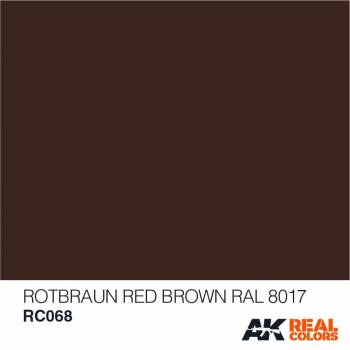 AKIRC068   —  Real Colors Acrylic Lacquer Paint 10ml Red Brown RAL8017