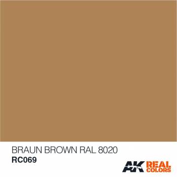 AKIRC069   —  Real Colors Acrylic Lacquer Paint 10ml Brown RAL8020