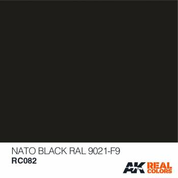 AKIRC082   —  Real Colors Acrylic Lacquer Paint 10ml NATO Black RAL9021 F9