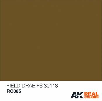 AKIRC085   —  Real Colors Acrylic Lacquer Paint 10ml Field Drab FS30118