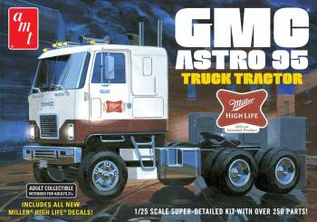 AMT1230   —  1/25 GMC Astro 95 Semi Tractor (Miller Beer)