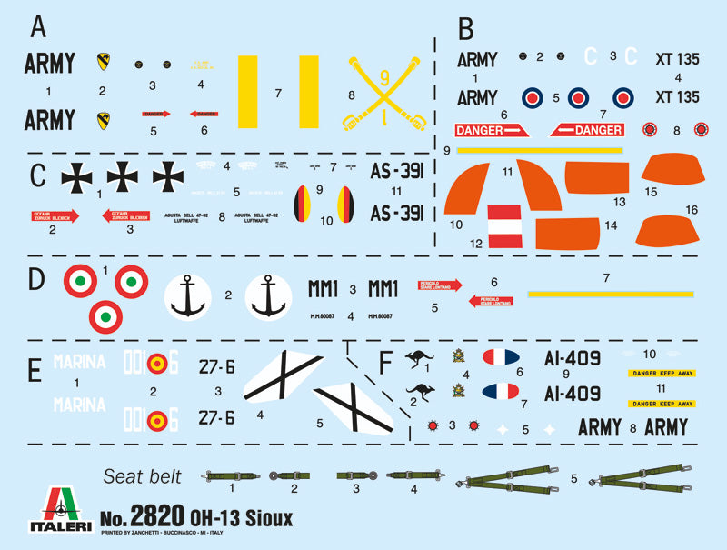 1:48 OH-13 SIOUX - 6 versions