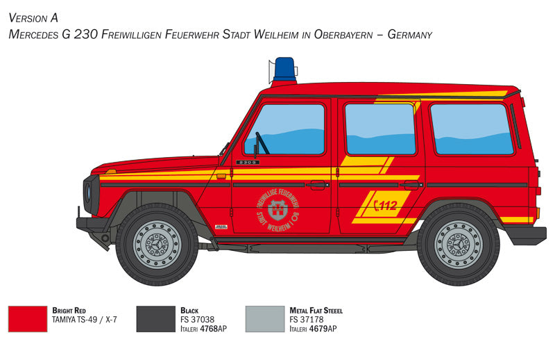 1:24 MERCEDES G230 FEUERWEHR