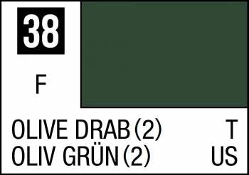 MRHC38   —  Mr Color 10ml 38 Olive Drab 2 (Flat/Tank)