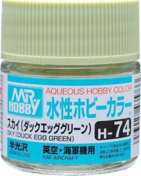 MRHH74   —  Aqueous Color 10ml H74 Semi-Gloss Duck Egg Green