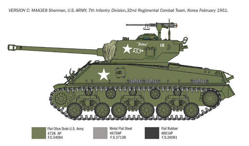 1:35 M4A3E8 SHERMAN KOREAN WAR