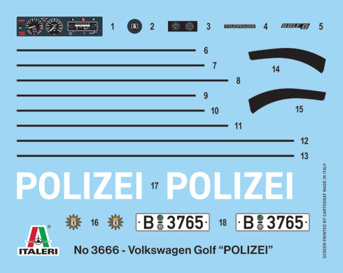 1:24 VW GOLF POLIZEI